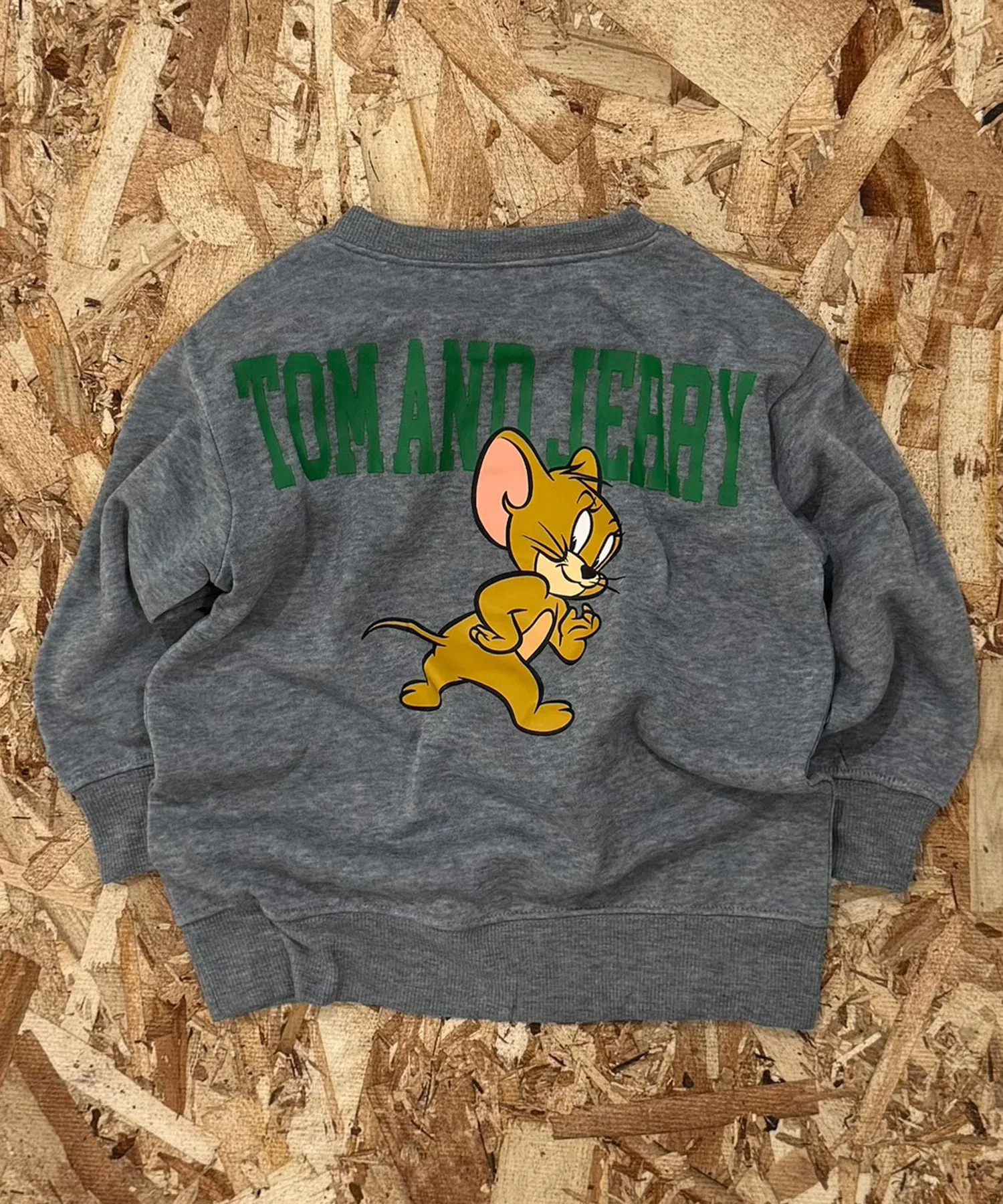 【TOM&JERRY】 Мягкая подкладка из хлопка, не образует катышков, принт на спине, БОЛЬШАЯ толстовка