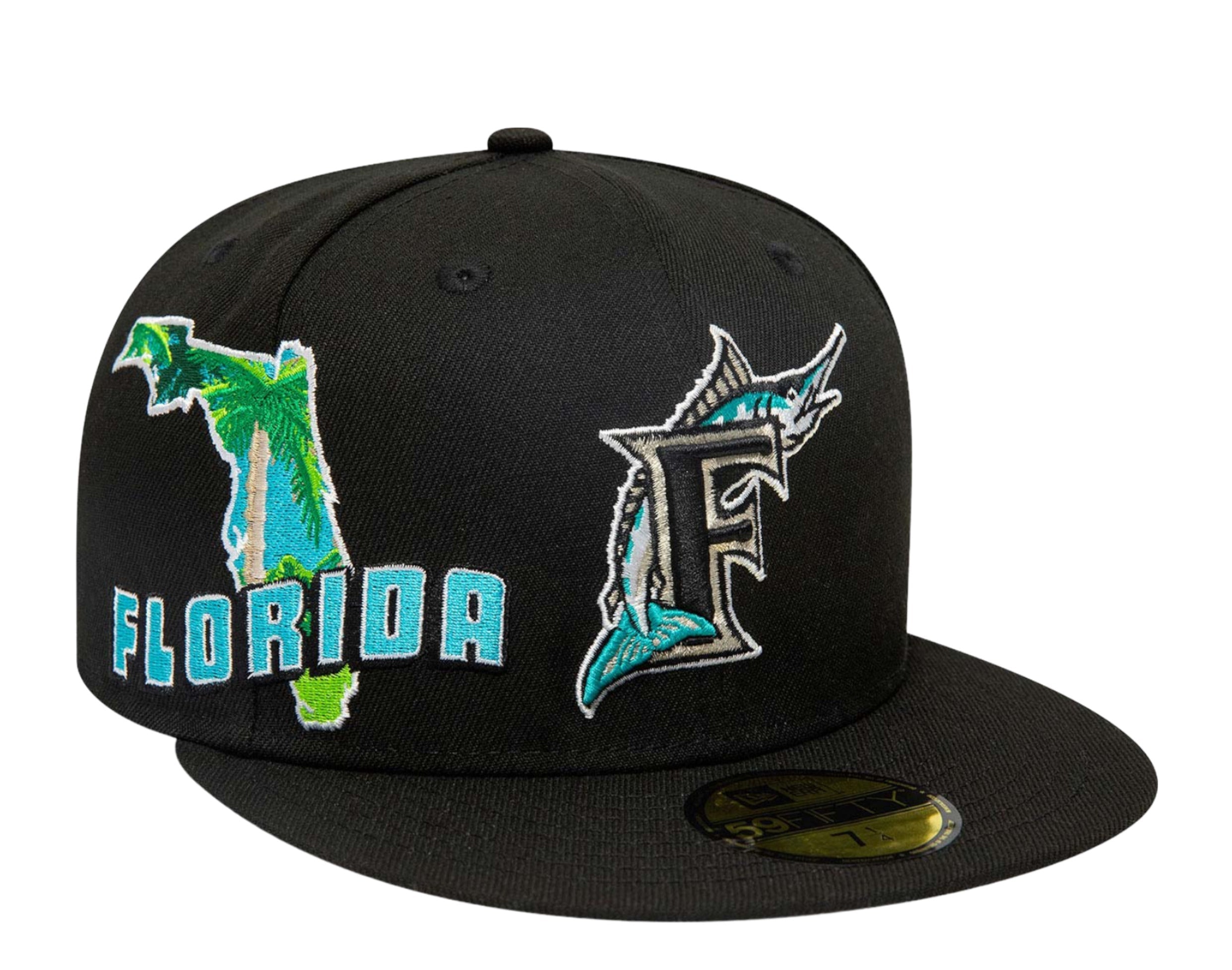 

Кепка New Era Florida Marlins Stateview 59FIFTY Fitted 60296533 - черный/серый UV