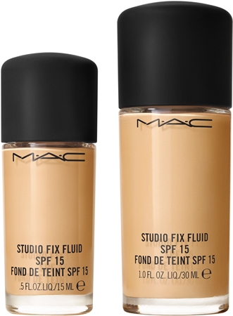 Матирующий праймер spf 15 MAC Cosmetics Mini Studio Fix Fluid SPF 15 24HR Matte Foundation + Oil Control, NC20 15 ml — фото 3