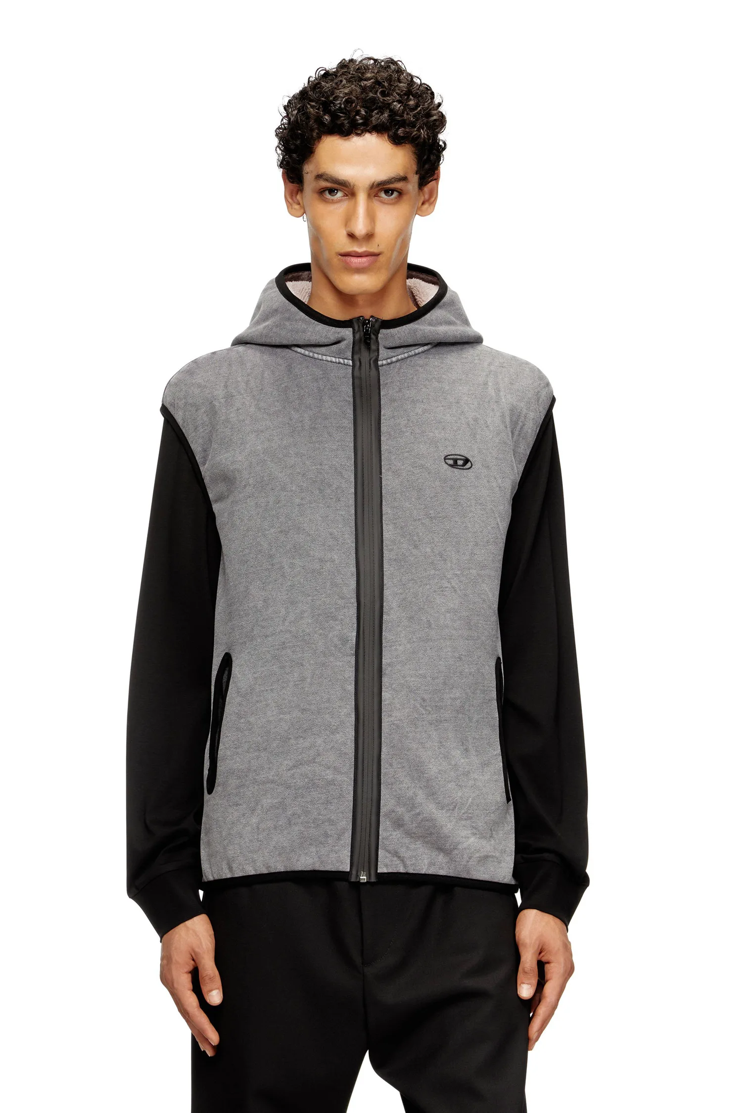Худи Мужская безрукавка S-HAKY-NEW Diesel, black