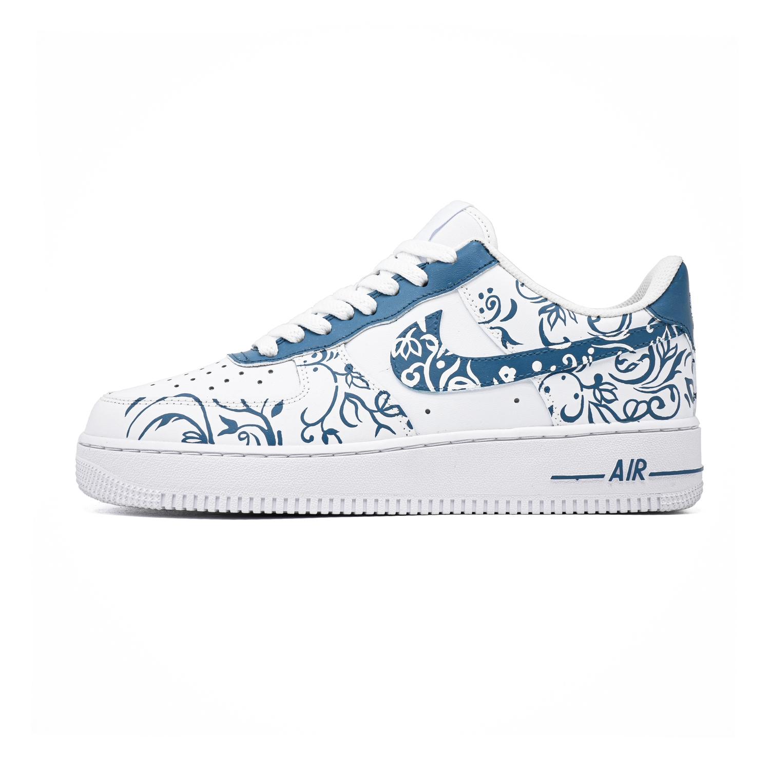

Nike Air Force 1 Blue And White Rhyme с амортизацией, износостойкие низкие скейтбордские кроссовки унисекс синий белый - синий белый, цвет Blue White