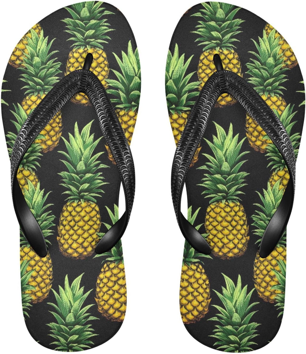 

Женские и мужские шлепанцы MNSRUU с ананасами и цветами, женские шлепанцы, мужские сандалии, душевые тапочки, летние нескользящие шлепанцы для плавания, пляжа и ванной, Pineapple I 6211