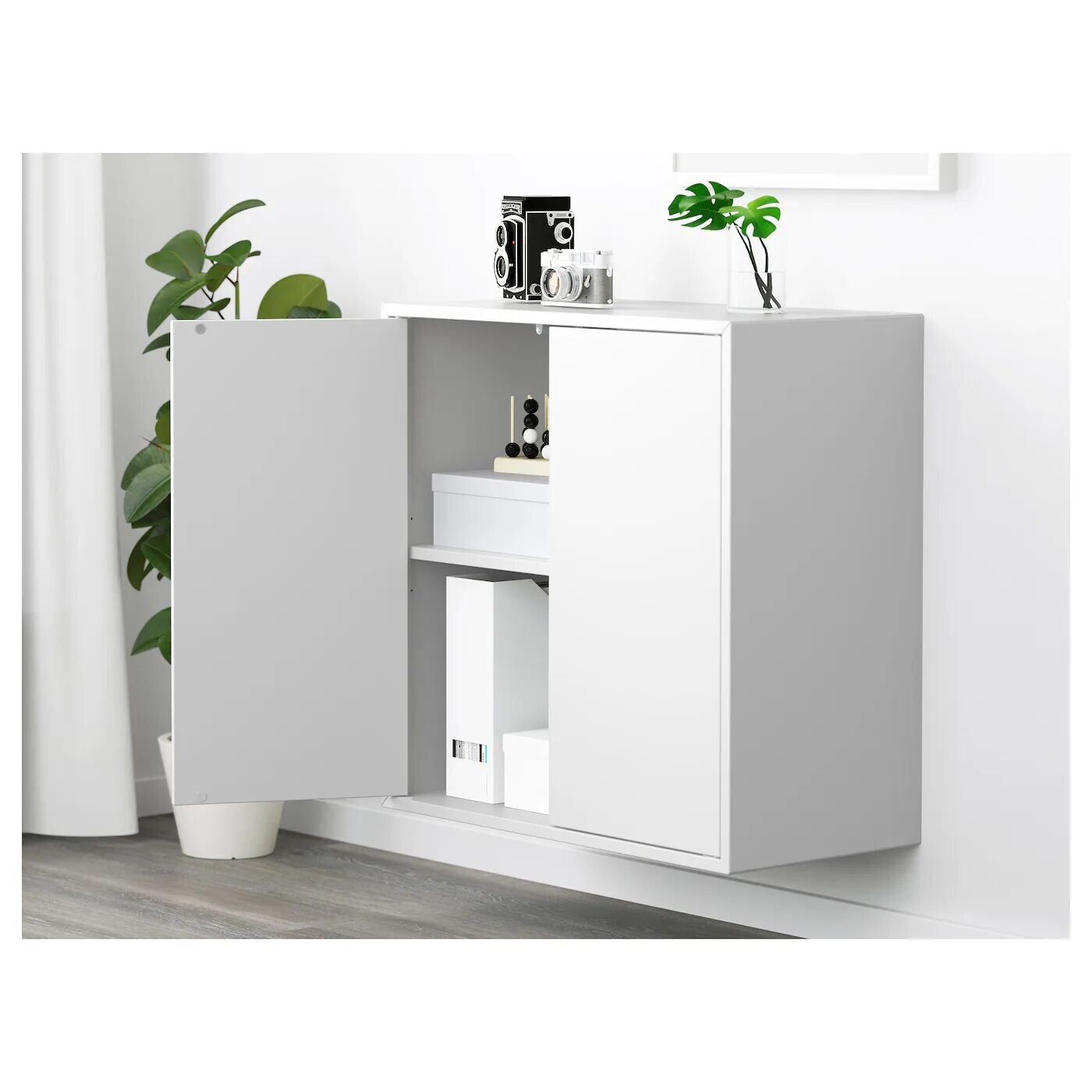 Полочный элемент настенный, белый, 70x35x70 см, EKET IKEA — фото 4