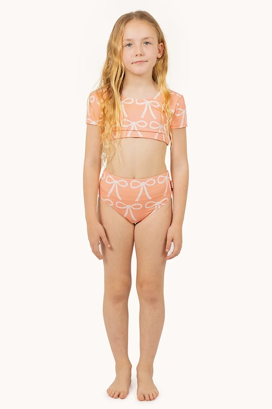 Детский купальный комплект BOWS SWIM SET из двух частей Tinycottons, оранжевый — фото 4