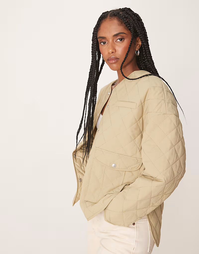 

Scalpers - NY - Стираная стеганая куртка цвета светлого хаки