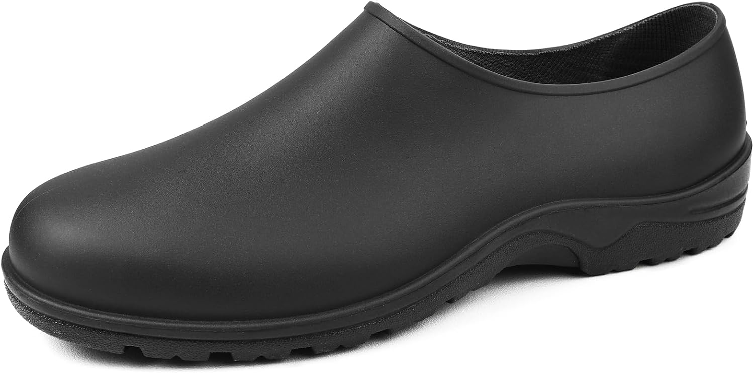 

Мужские водонепроницаемые садовые туфли DKSUKO, резиновые сапоги для мужчин, садовые сабо с противоскользящей подошвой, Matte Dark