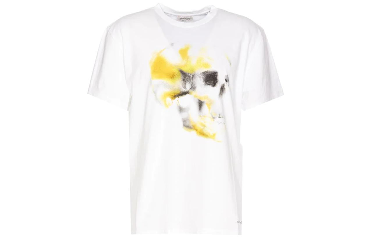 Футболка Punk Skull Alexander McQueen, белая — фото 2