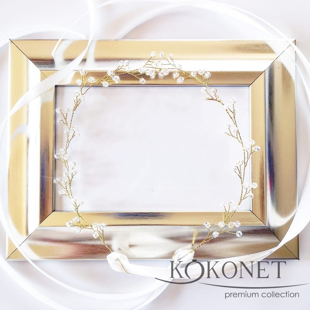 

РОЗАЛИЯ золотой свадебный венок Kokonet