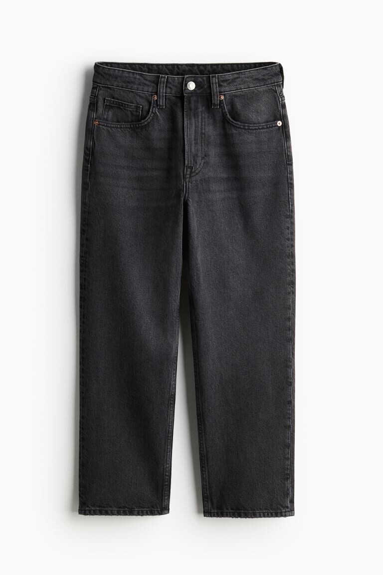

Прямые укороченные джинсы H&M, черный