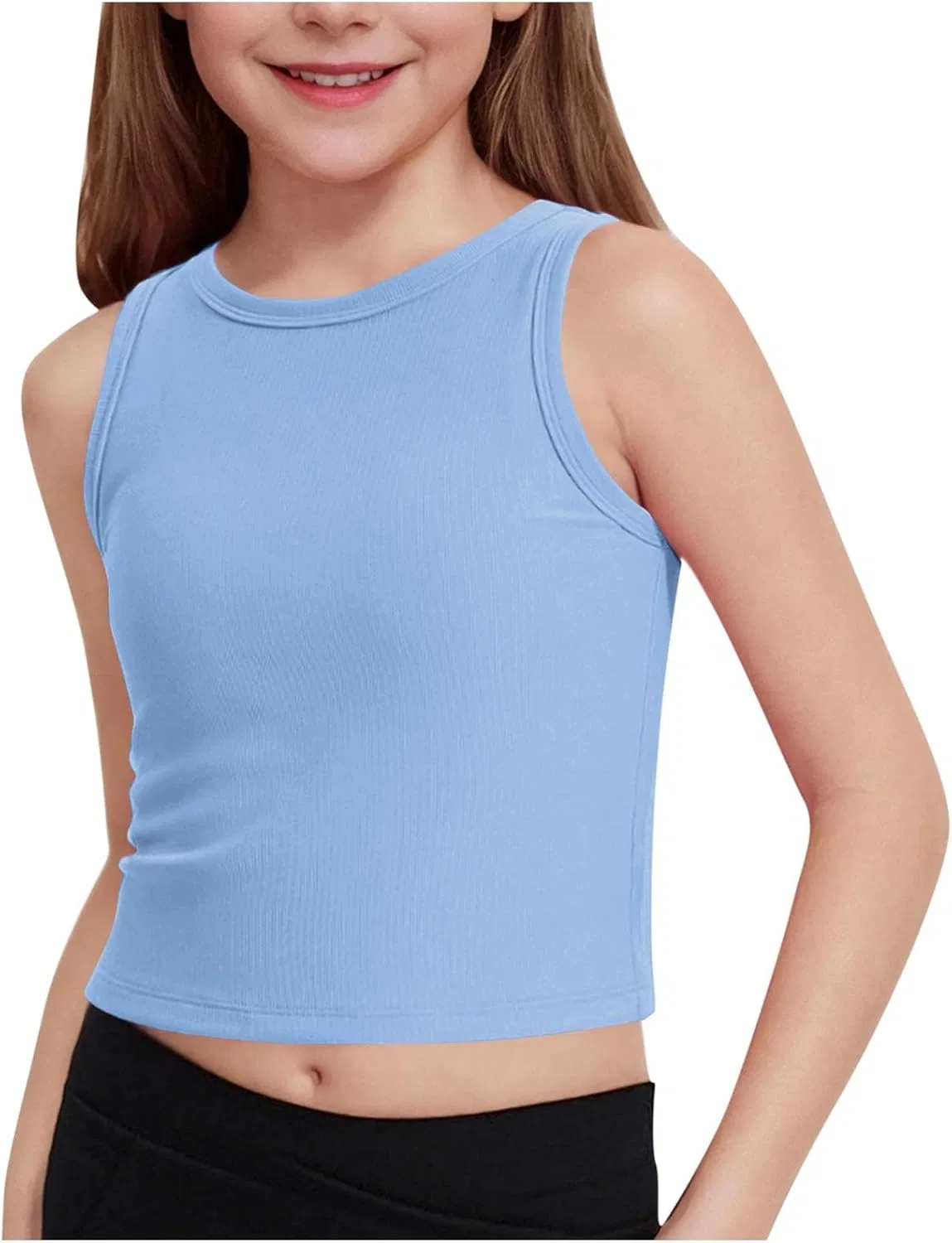 Детский топ-борцовка Ribbed Knit Tank Top Zzalalana, Blue