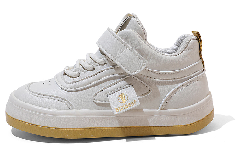 

Непромокаемые противоударные высокие детские кроссовки для скейтбординга Kids' BIG WASP, Ecru