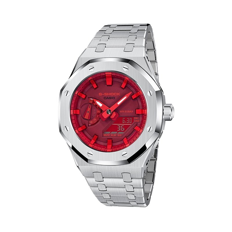 

Часы из коллекции Custom Collection (унисекс) Casio, ga-2100-4a modified-farmhouse oak серебро steel band