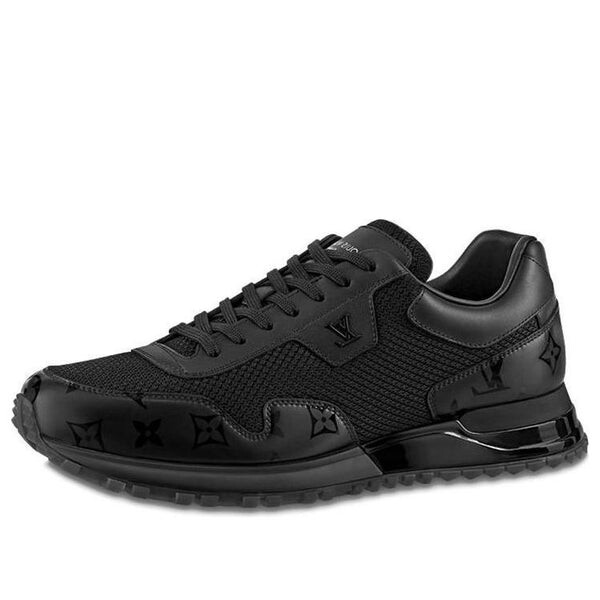 

Кроссовки run away sneakers 'black mesh with monogram deco' Louis Vuitton, черный