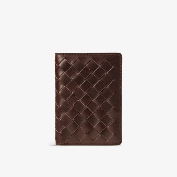 

Кожаный визитница двойного сложения Aspinal Of London, цвет chocolate
