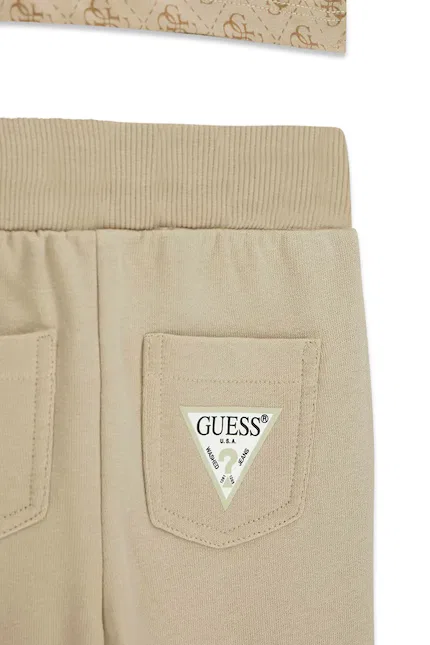 Комплект повседневный хлопковый Guess, бежевый — фото 4