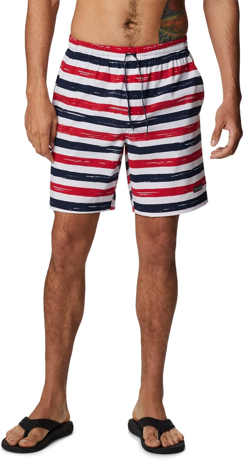 

Columbia мужские шорты Summertide Stretch Printed, Mountain Red Marker Stripe