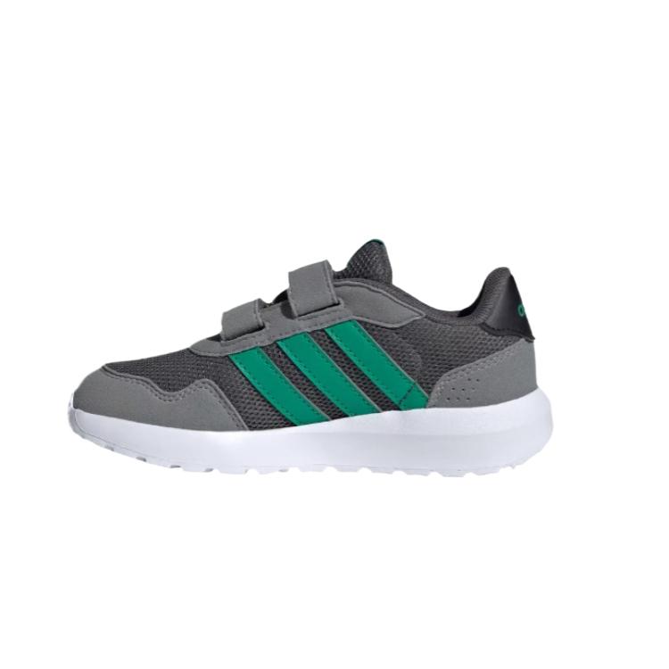 Adidas Износостойкие низкие детские кроссовки для повседневной носки, темно-серые, газонно-зеленые, серые, детские — фото 3