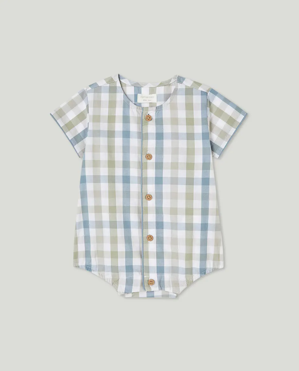 

Короткий комбинезон для мальчика Cotton Juice, синий