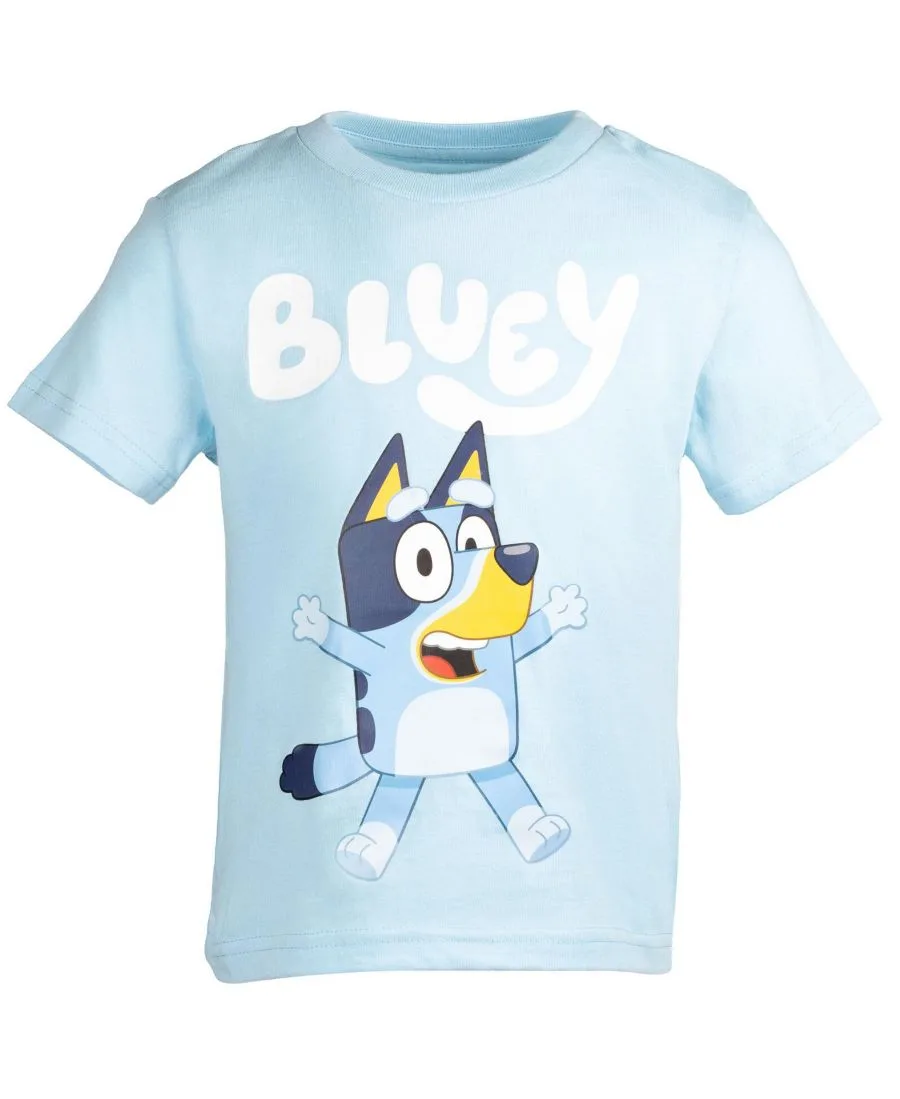 Набор из 3 футболок для мальчиков-малышей Bluey, оранжевый/синий/серый — фото 2