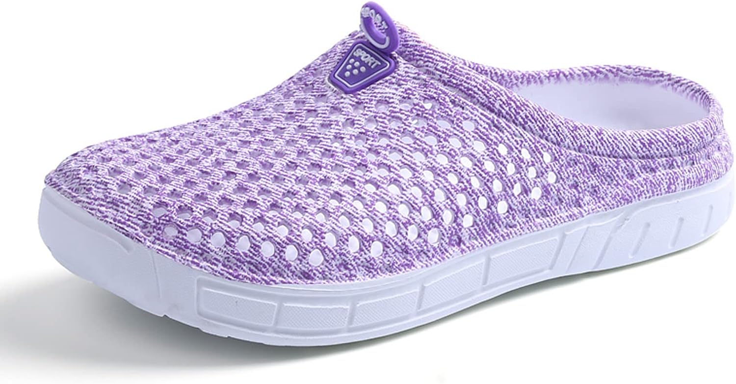 

Женские садовые сабо FLIOZY, мужские пляжные туфли для воды, тапочки-сандалии, дышащие повседневные легкие уличные прогулочные туфли, унисекс, пурпурный