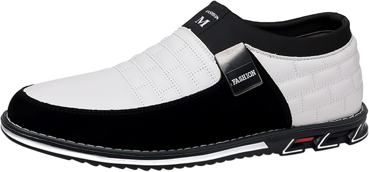 

Мужские туфли BORAMAX, слипоны, лоферы, кожаные оксфорды, классические современные деловые удобные туфли для мужчин, белый