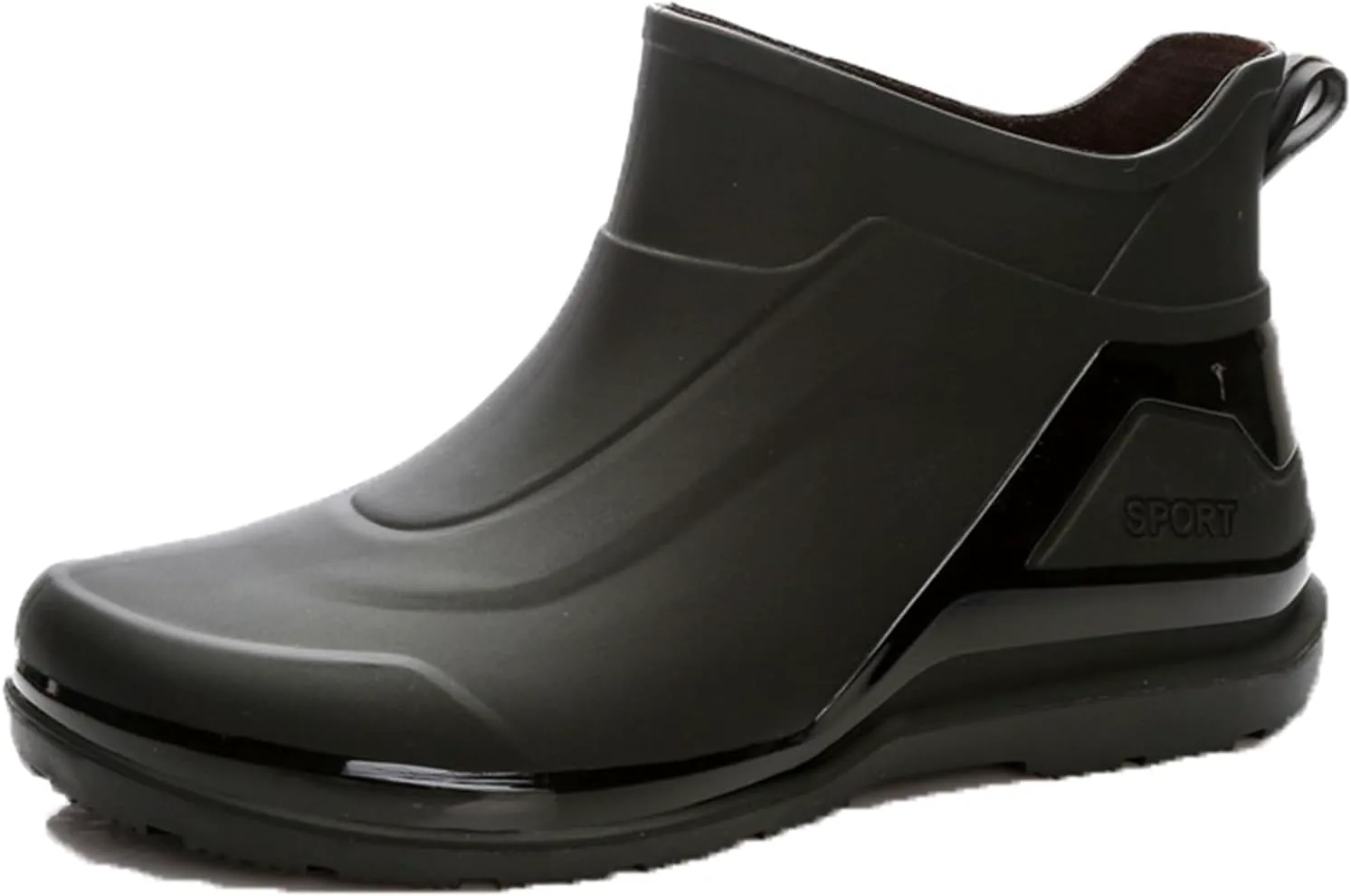 

Мужские дождевые ботинки, водонепроницаемые ботинки на щиколотке, садовая обувь для уличного отдыха AUXDIQ, черный