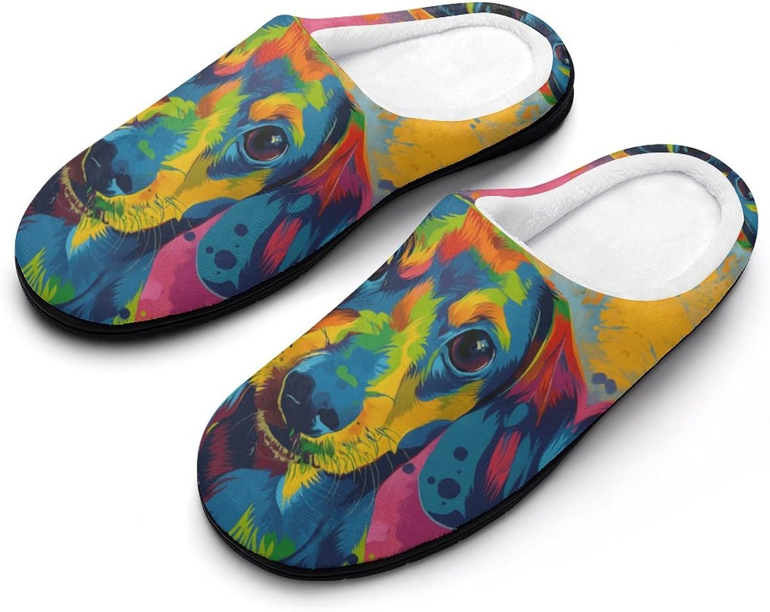 

Мужские домашние тапочки KKdskkds Retro Eagle с топором и американским флагом, хлопковые, противоскользящие, уютные, теплые и дышащие, Colorful Dachshund Dog