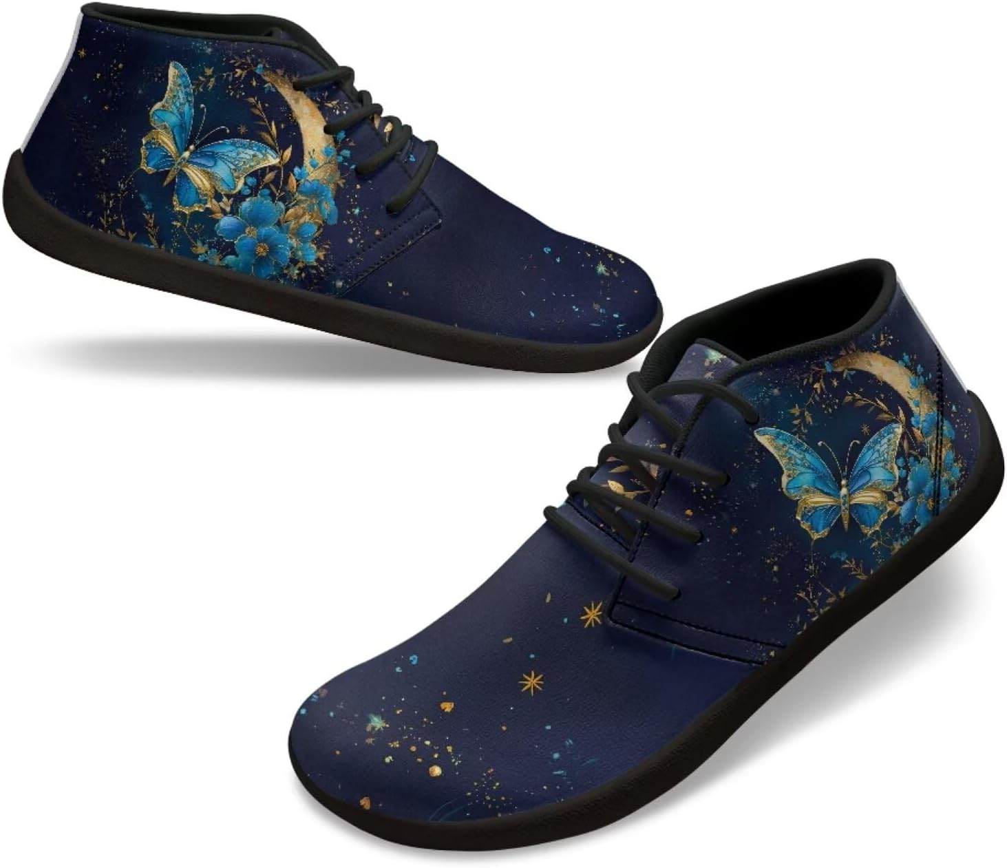 

Мужские кроссовки с широкой носочной частью, дышащие, в стиле босоножек, с подошвой нулевого подъема, удобные, противоскользящие, быстро сохнущие, для тренировок и прогулок Xixirimido, Butterfly Moon Floral