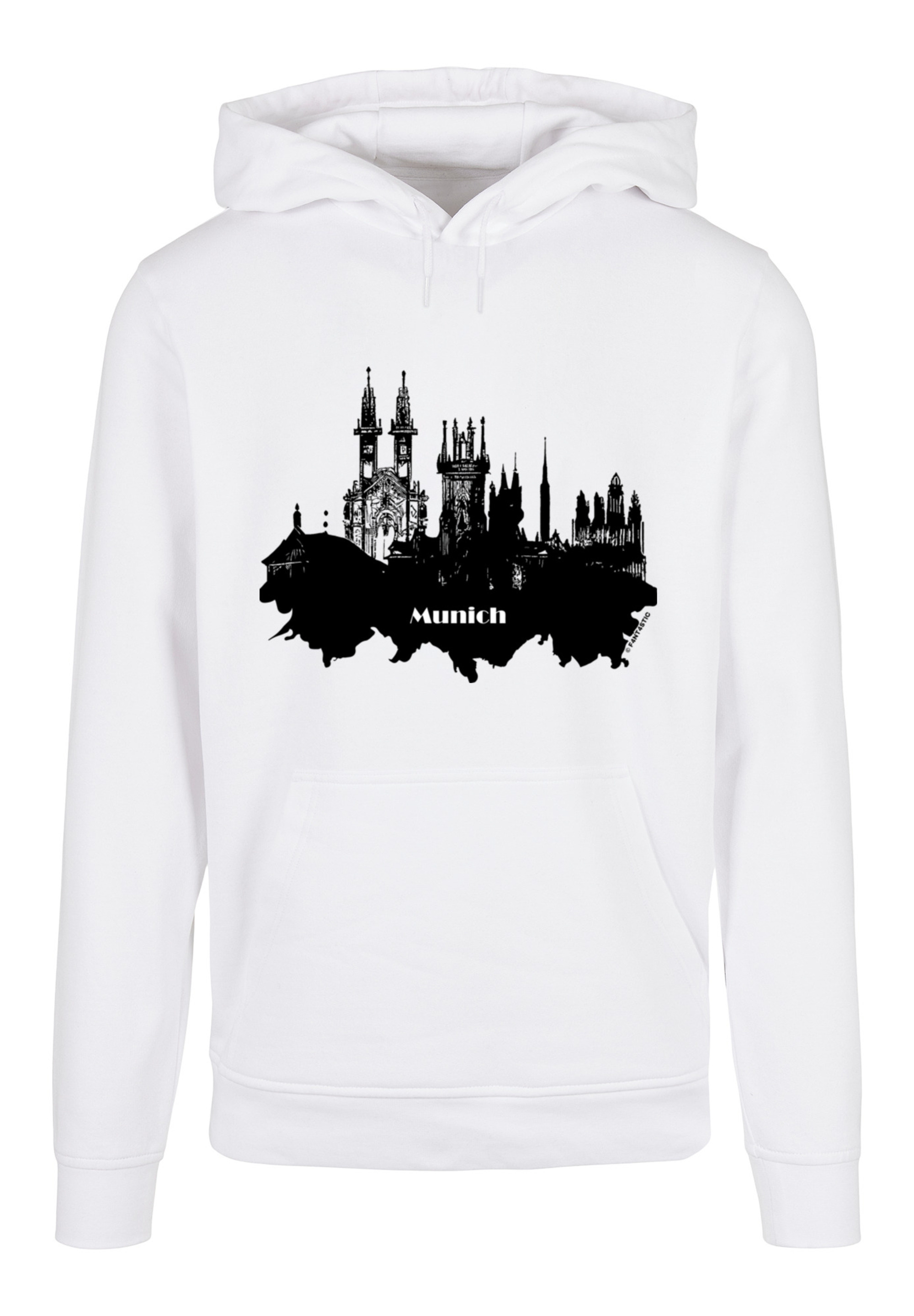 

Пуловер F4NT4STIC Basic Hoodie Cities Collection Munich skyline, белый