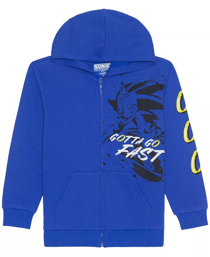 

Мальчики 5-20 Ink Blot Fast Printed лонгслив с капюшоном Sonic, синий