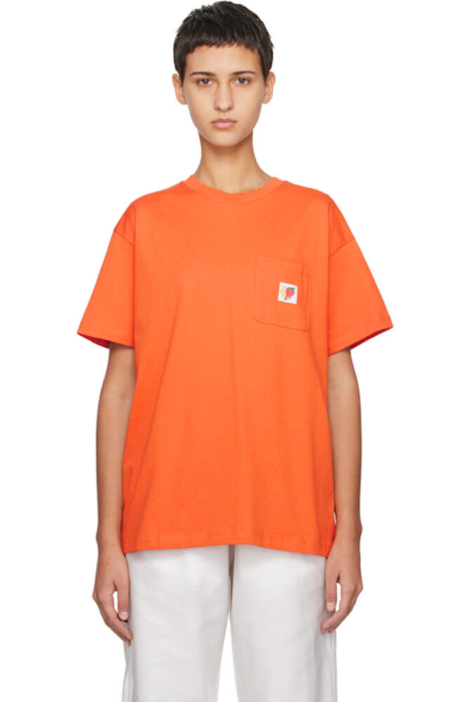 

Футболка с оранжевым карманом Sky High Farm Workwear
