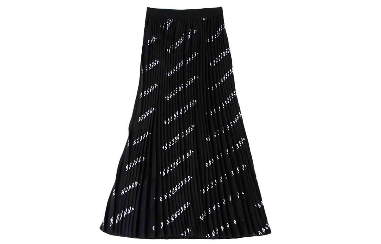 Balenciaga Женская повседневная длинная юбка, цвет Black