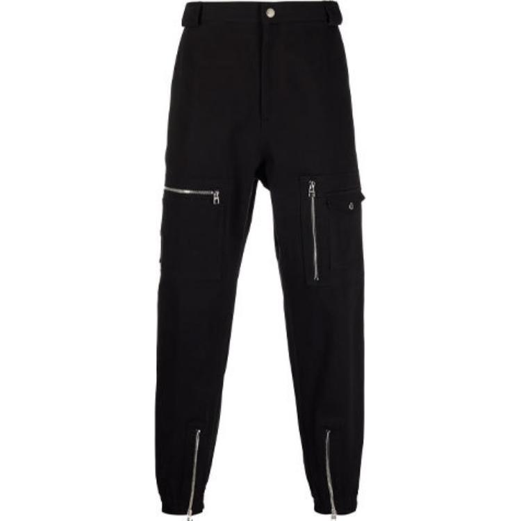 Брюки с зауженным кроем и молниями Alexander McQueen, черный — фото 3