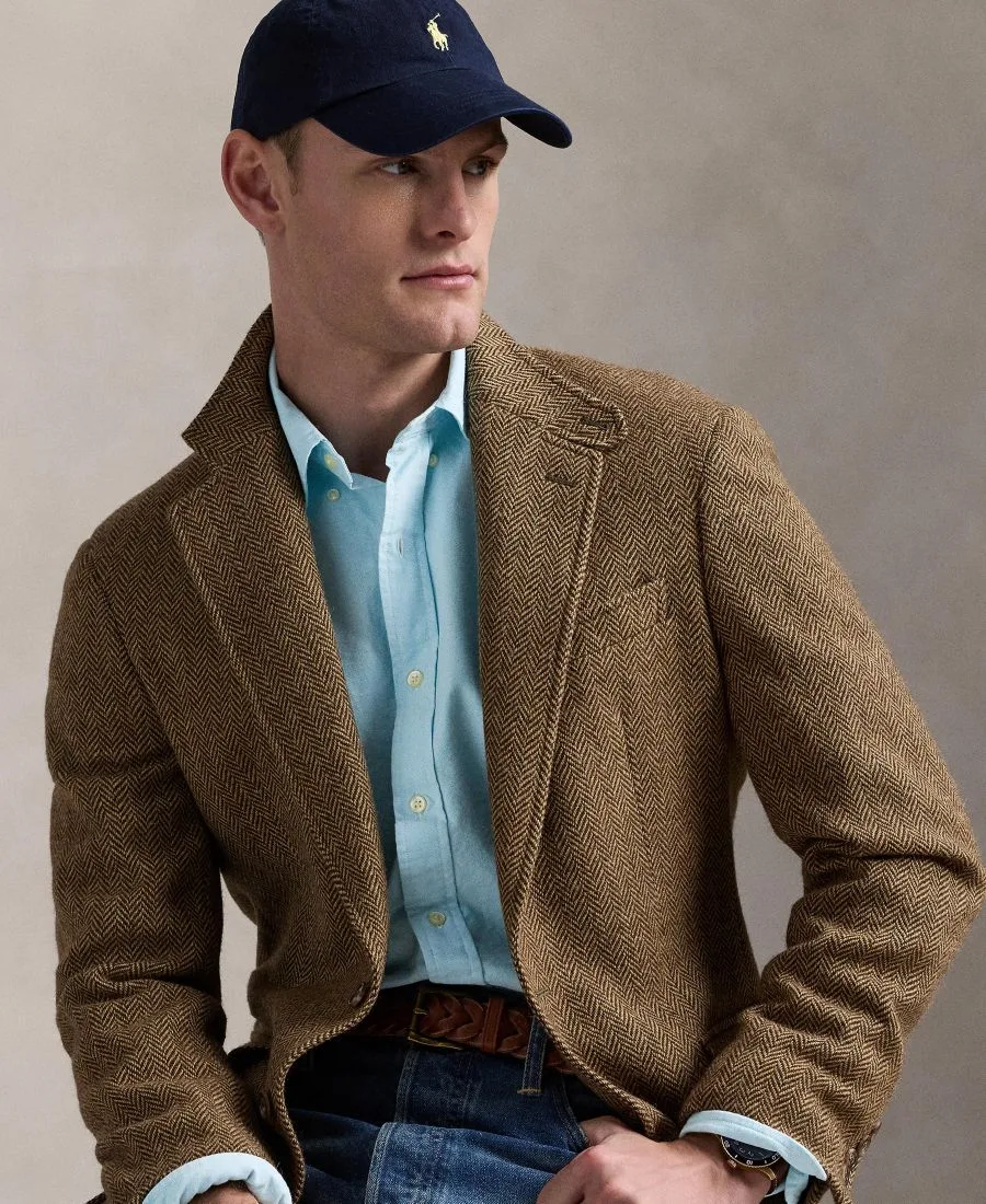 Мужская рубашка-оксфорд на пуговицах Polo Ralph Lauren, синий — фото 3