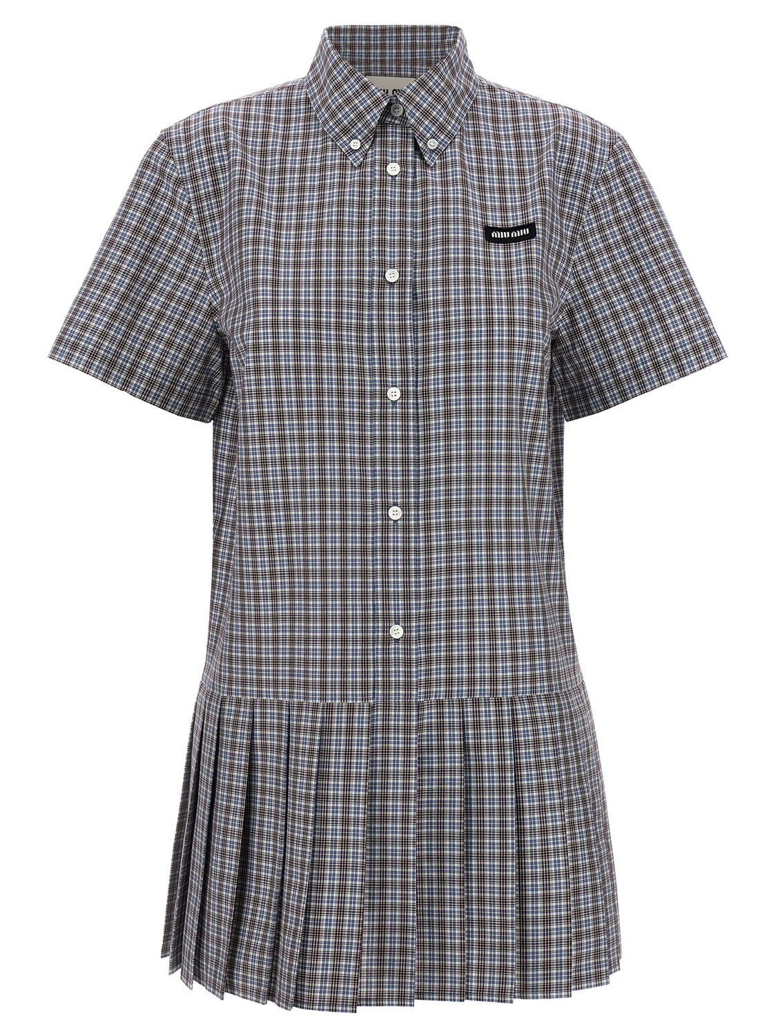 

Платье в складку MIU MIU, мультиколор