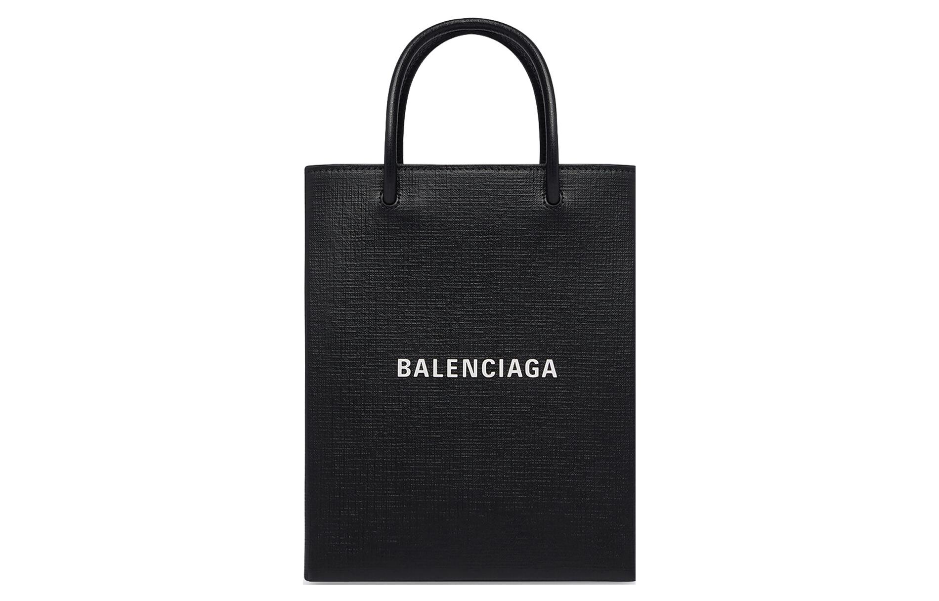 

Квадратная Кожаная Сумка-Тот, Шоппер, Женская Сумка Тубэс Бренд Balenciaga Черный