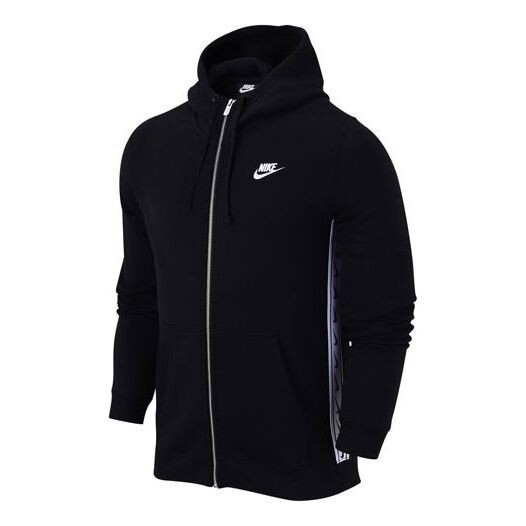 

Куртка Nike Logo Fleece Stay Warm Casual Sports Hooded Jacket Black, черный