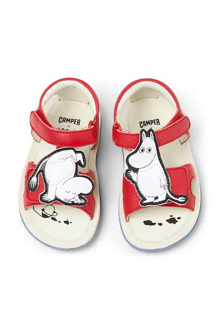 Сандалии детские кожаные TWS FW by Moomin Camper, красный