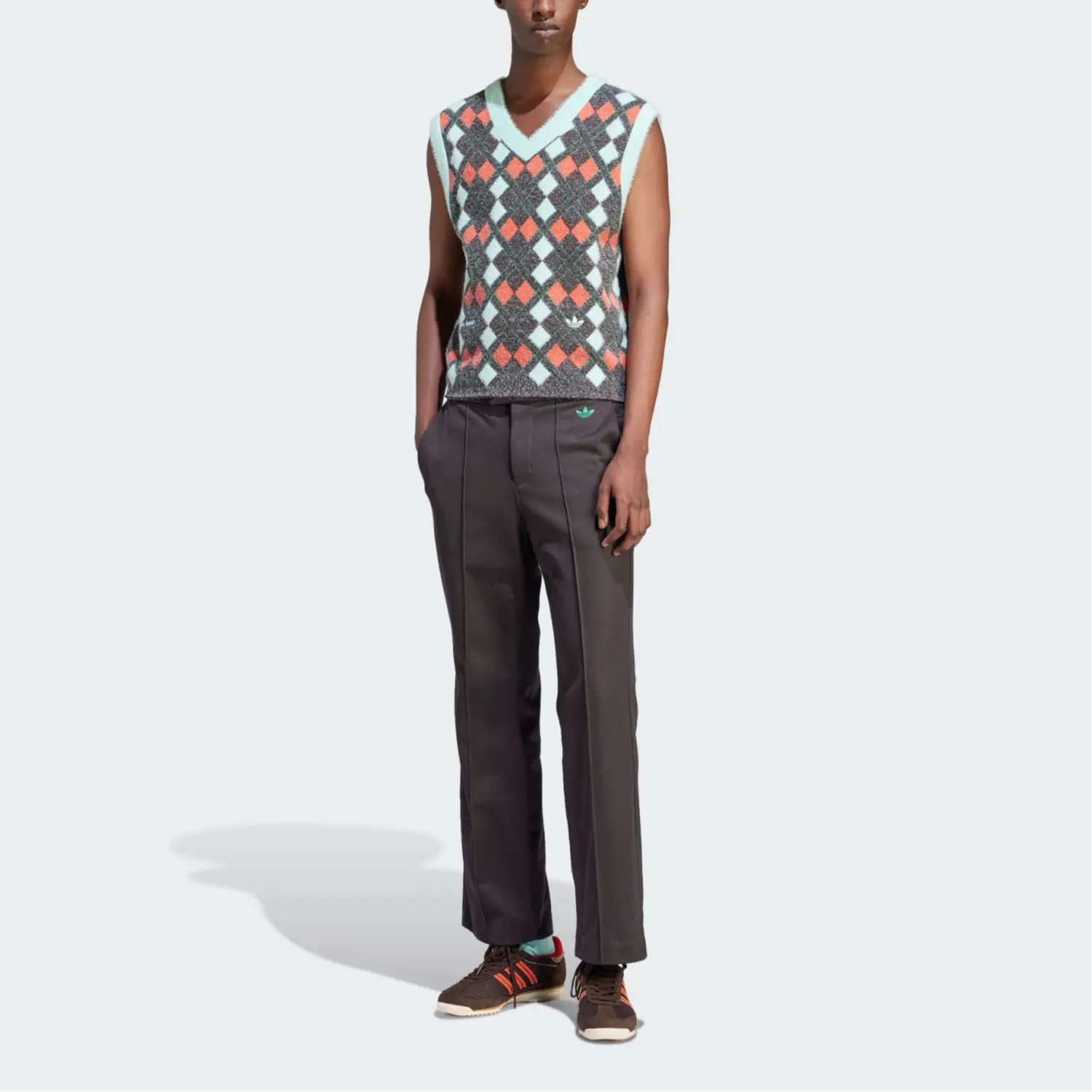 Майка Adidas X Wales Bonner Knit Adidas Originals, зеленый — фото 3
