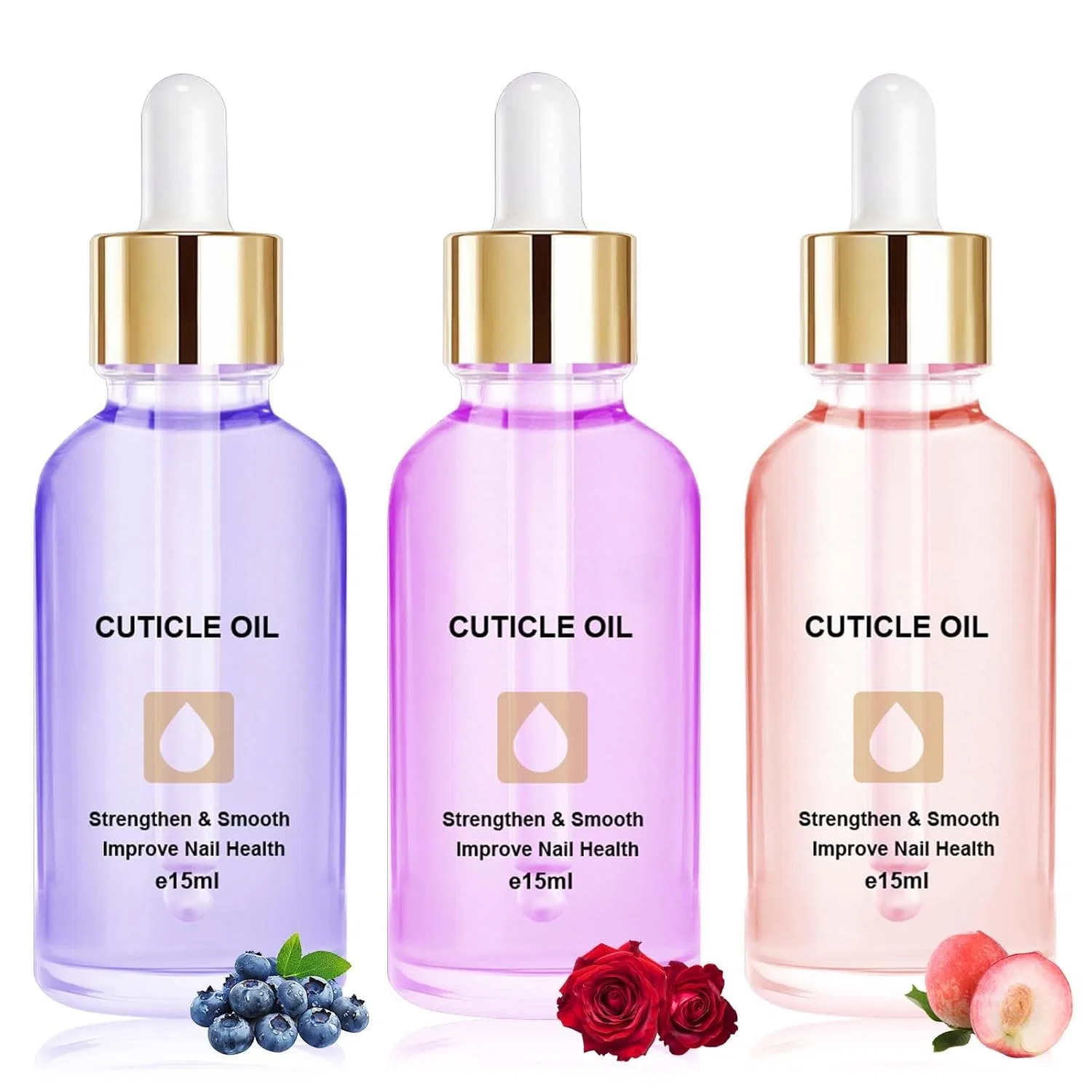 Масло для кутикулы LOPHE, 3 шт. по 15 мл, с пипеткой Lophe, Set B 15 Ml X 3