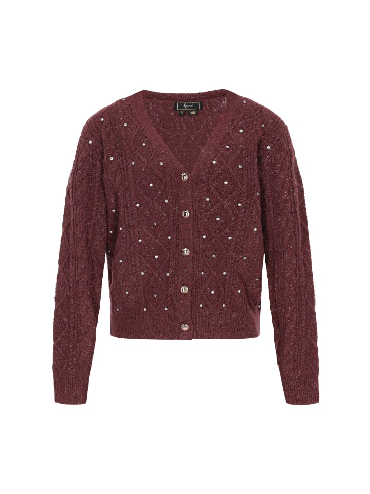 

Женский кардиган бордового цвета faina