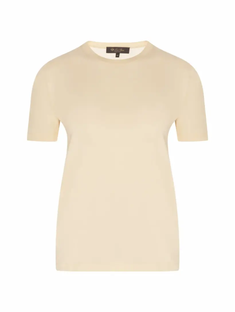 

Хлопковая футболка Angera Loro Piana, бежевый