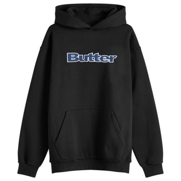 

Джинсовая толстовка с капюшоном и аппликацией логотипа Butter Goods, черный