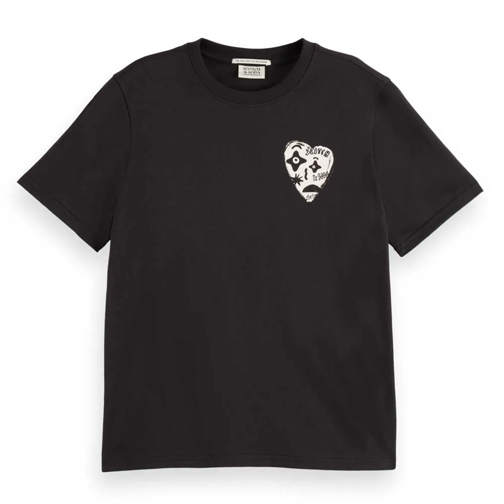 

Футболка с коротким рукавом Scotch & Soda Art Work Regular Fit, черный