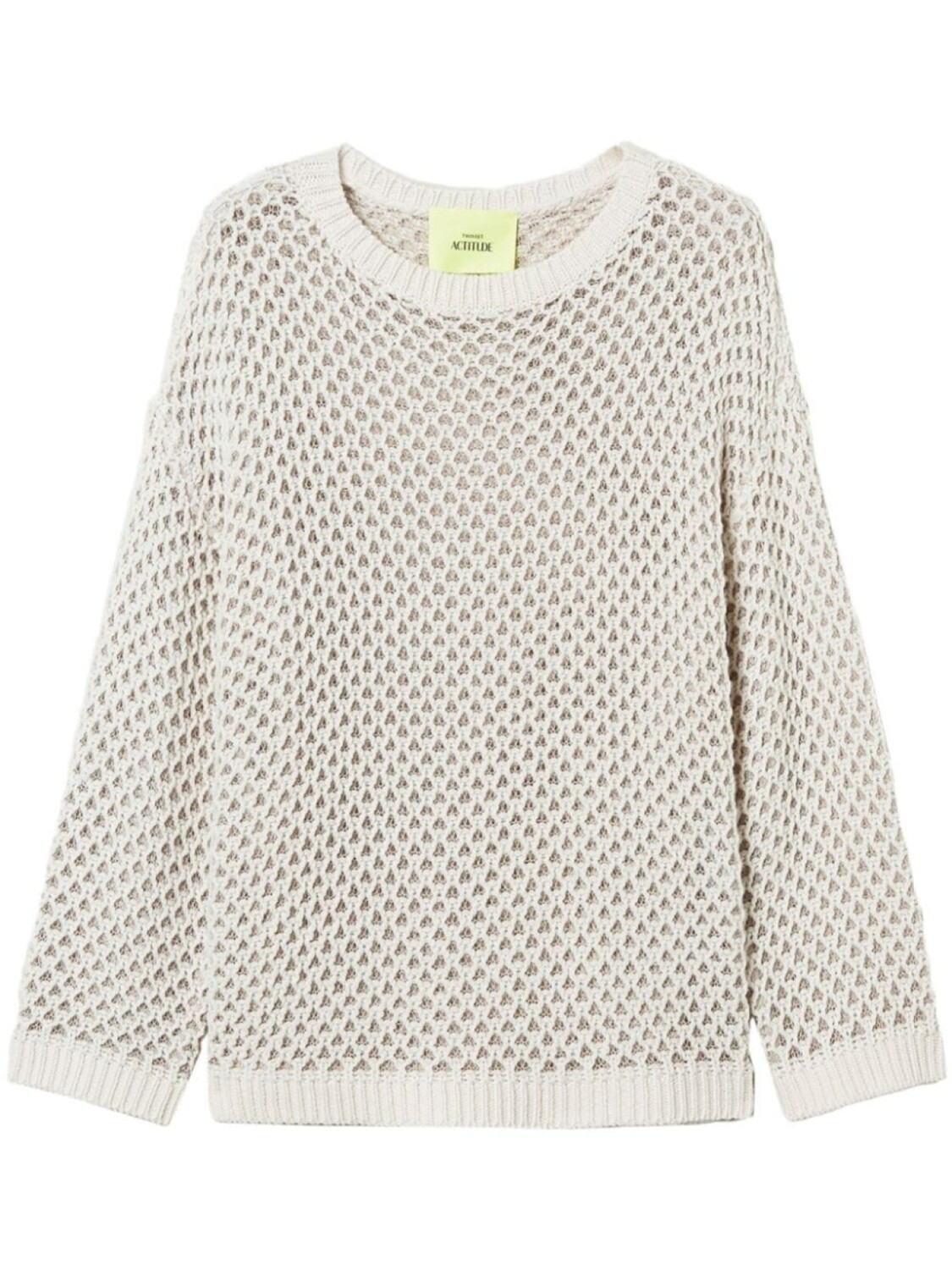 

Свитер ажурной вязки TWINSET с люрексом, белый