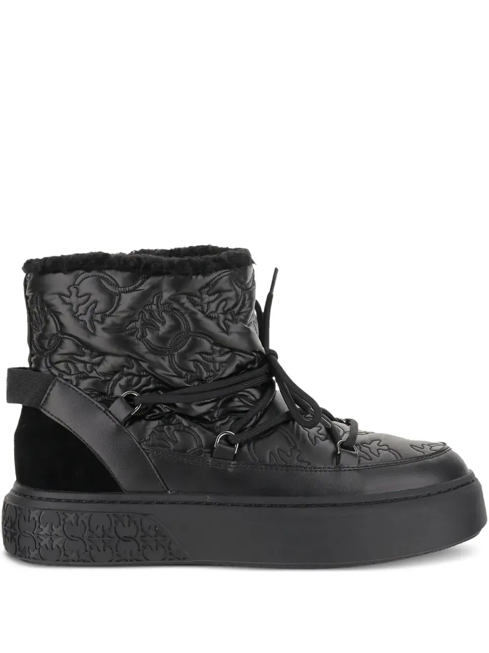 Стеганые ботинки на платформе PINKO, черный