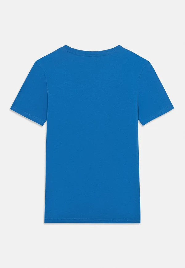 Футболка с контрастным круглым вырезом и иконками. Champion, Blue — фото 2