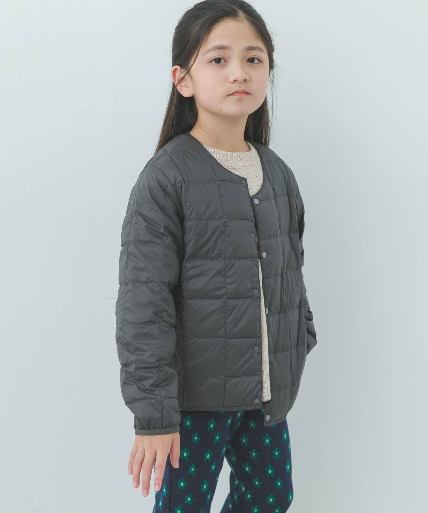 Детская куртка с круглым вырезом и пуговицами TAION URBAN RESEARCH DOORS, Charcoal Gray — фото 3