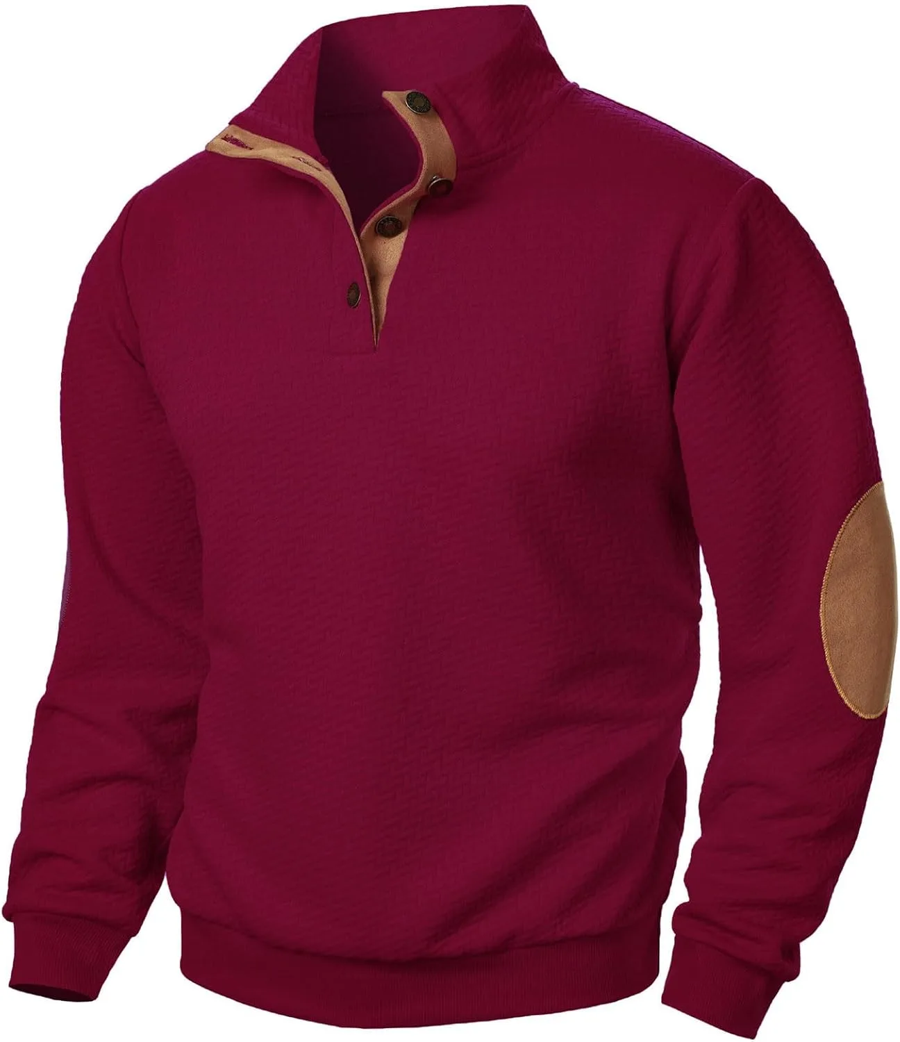 

Мужской флисовый худи с воротником стойкой и пуговицами