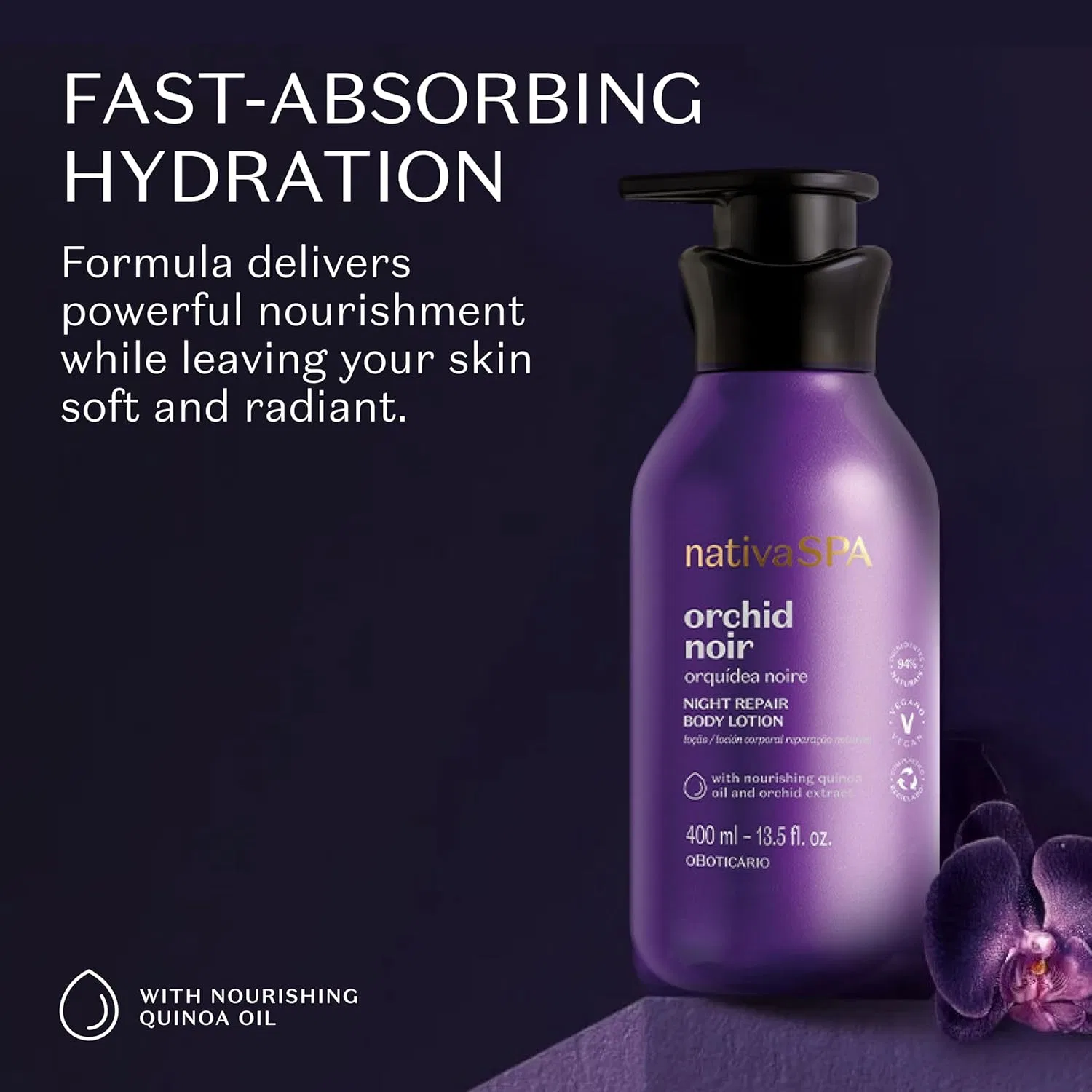 Увлажняющий лосьон для тела Native Orquidea Noire SPA Nativa Spa O Boticário — фото 2